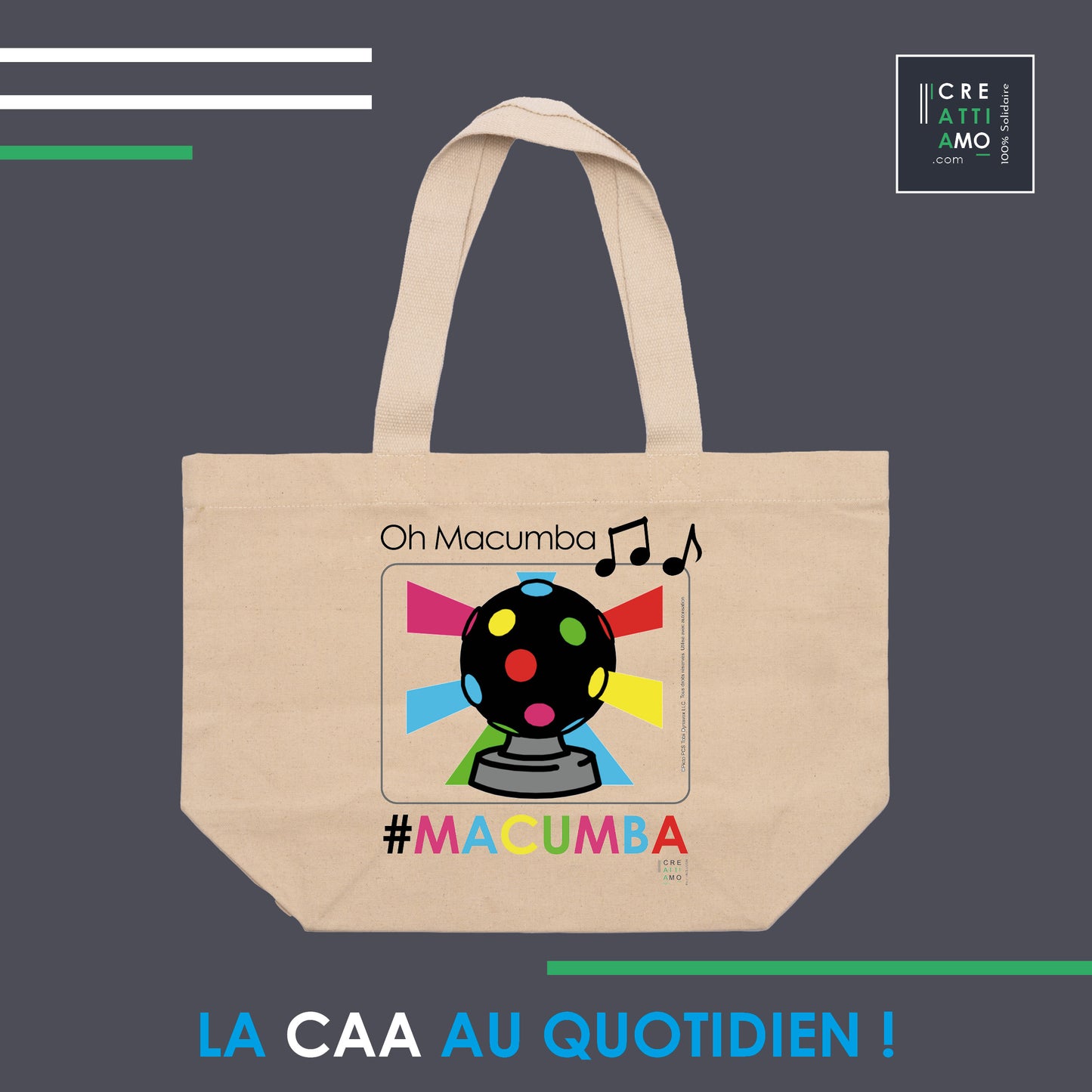 9- Grand sac en toile en coton recyclé - La CAA en chanson !