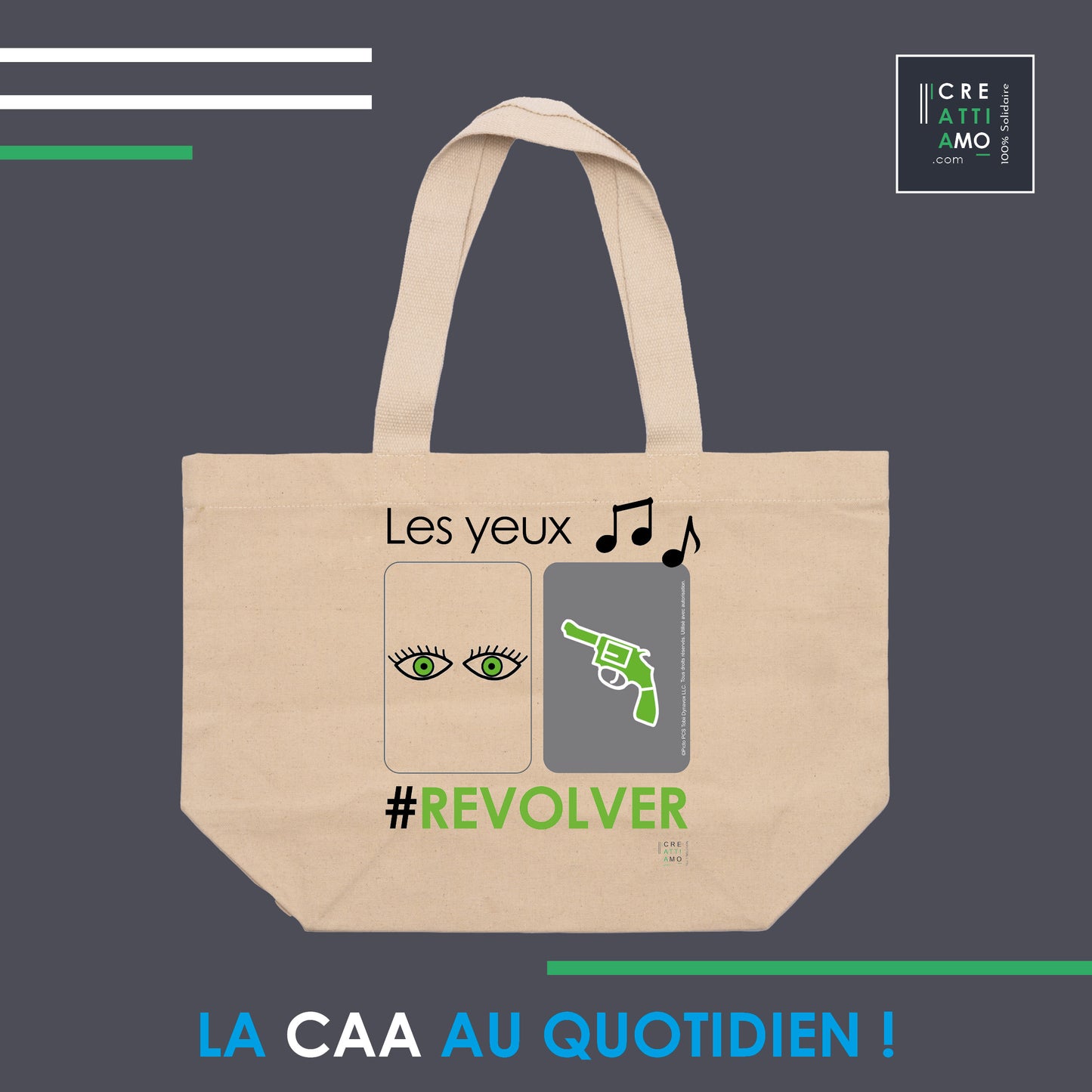 9- Grand sac en toile en coton recyclé - La CAA en chanson !