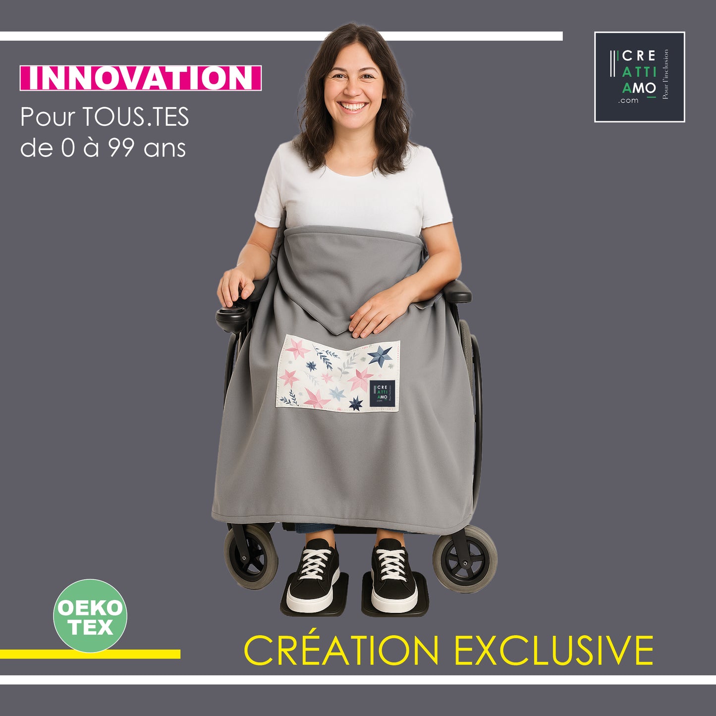 1- Couverture nomade multifonctions personnalisable – Confortable, durable et solidaire