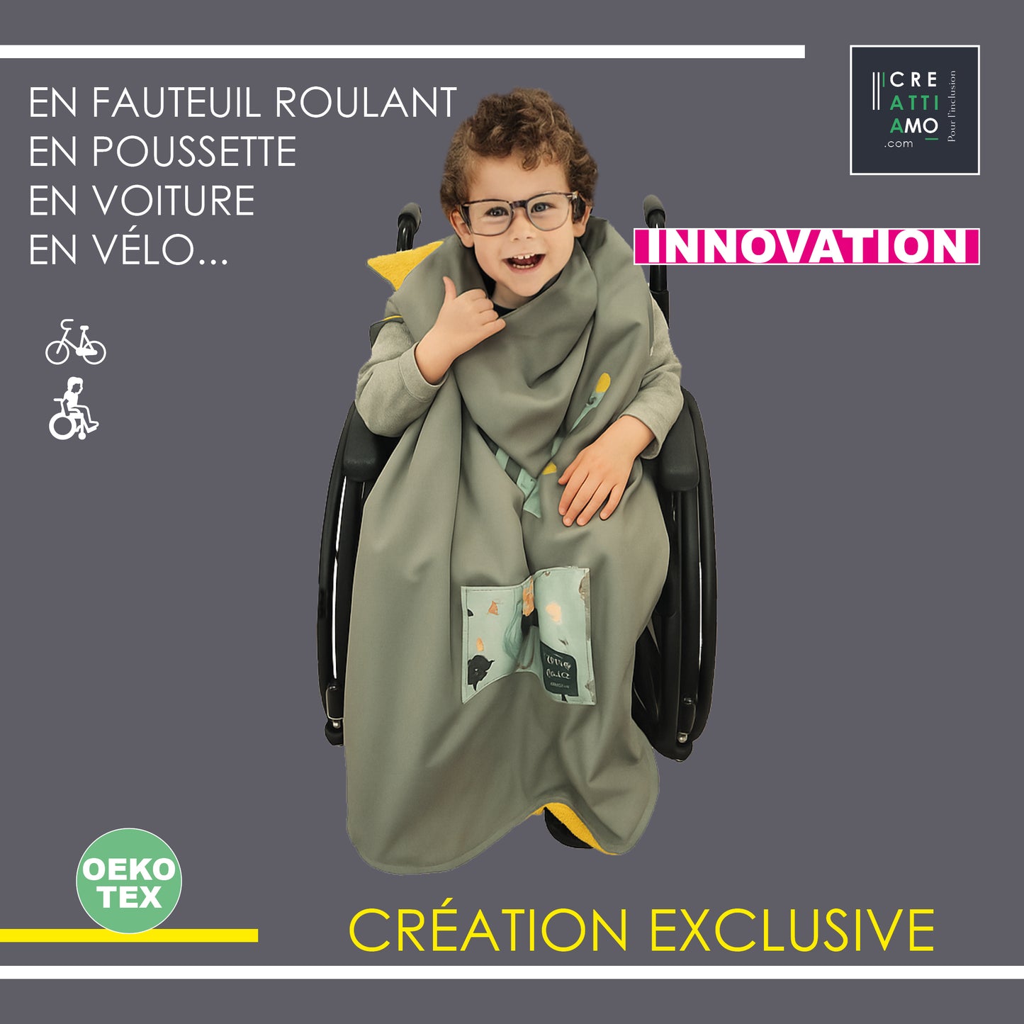 1- Couverture nomade multifonctions personnalisable – Confortable, durable et solidaire