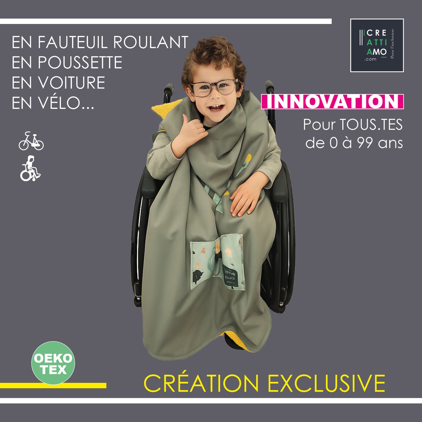 1- Couverture nomade multifonctions personnalisable – Confortable, durable et solidaire