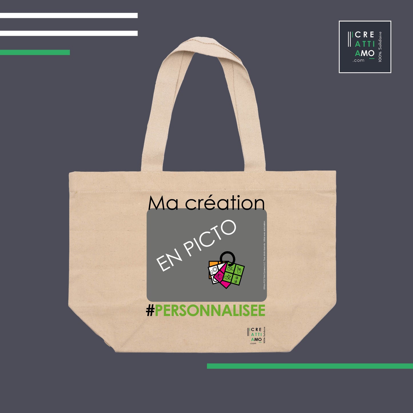 9- Grand sac en toile en coton recyclé - La CAA en chanson !