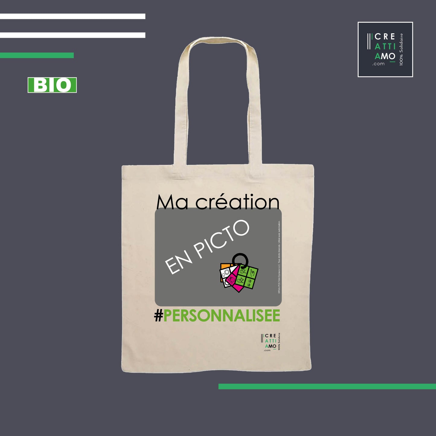 Tote bag en tissus recyclé - La CAA en chanson !