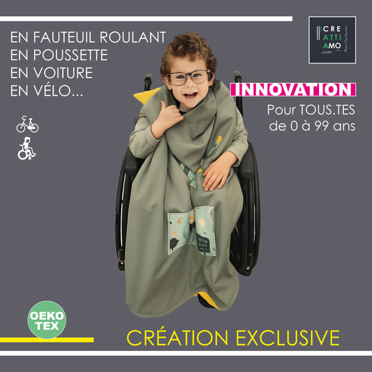 1- Couverture nomade multifonctions personnalisable – Confortable, durable et solidaire
