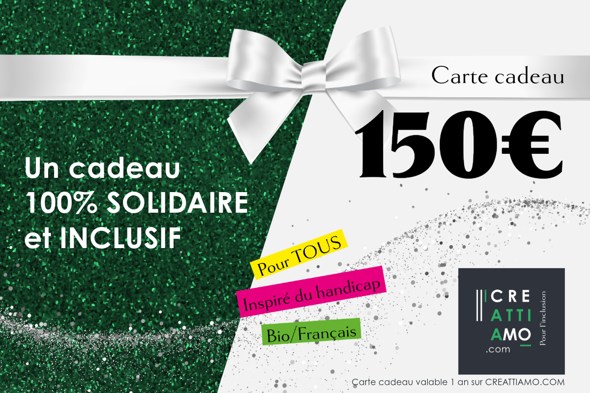 4- Carte cadeau CREATTIAMO : un cadeau 100% solidaire et inclusif