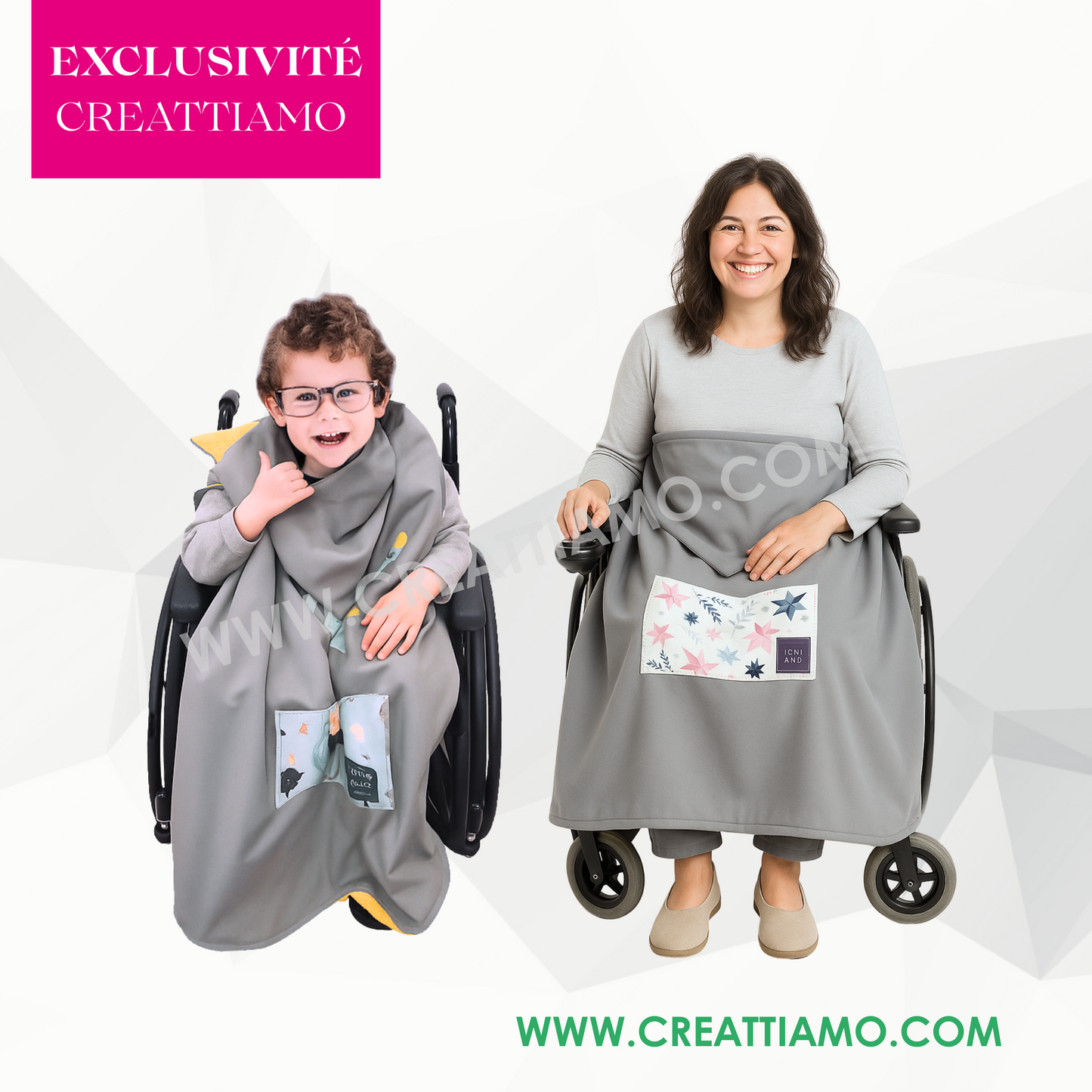 Couvre jambes couverture multifonctions adulte enfant, pour fauteuil roulant, poussette, porte-bébé porte-bambin, vélo